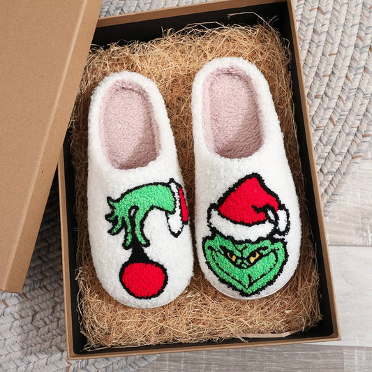CHRISTMAS GRINCH HOME COTTON SLIPPERS
