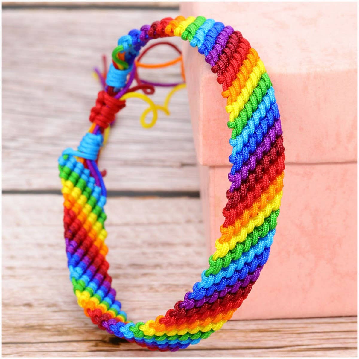 COLORFUL ROPE RAINBOW HAND-WOVEN BRACELET