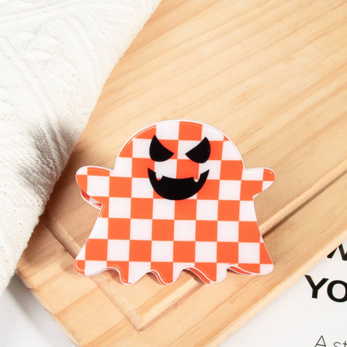 Halloween Ghost Hair Claw - Spooky Back Clip_CWAHA1451