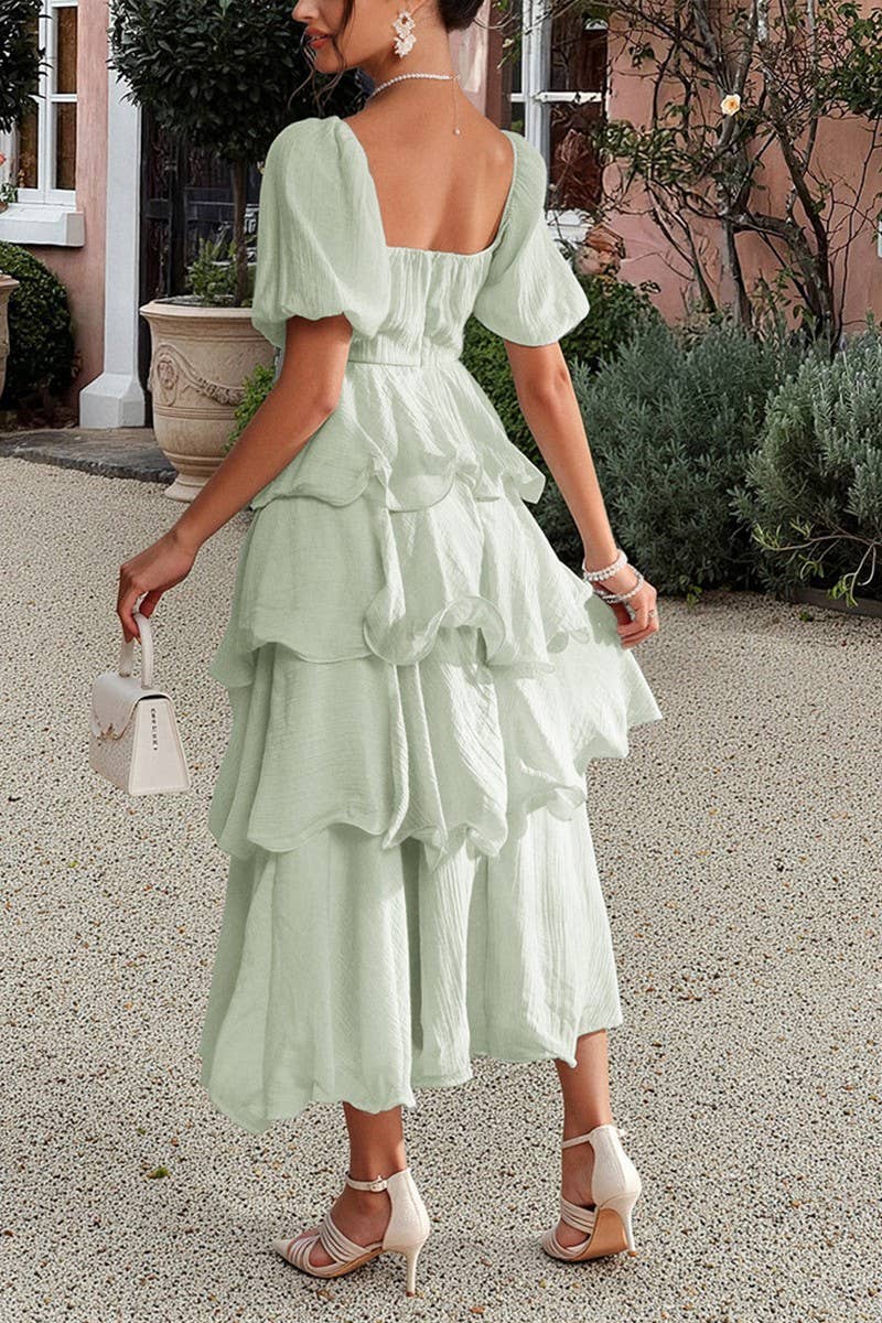 CWDHL0892_ELEGANT AND GRACEFUL WOOD EAR EDGE CAKE SKIRT