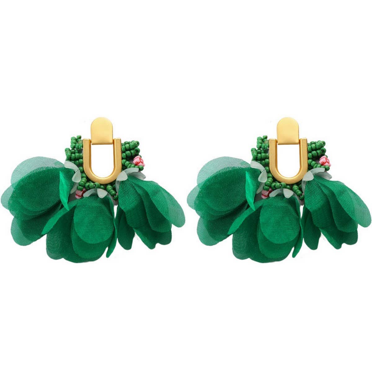 U-Shaped Beaded Tassel Earrings ? Dopamine Style