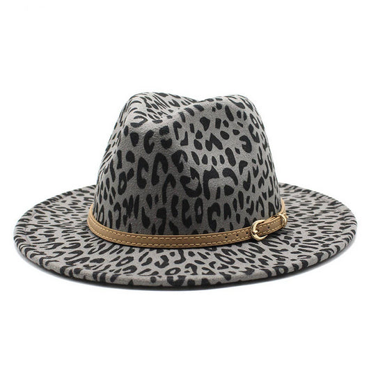 WOOLEN JAZZ HAT WIDE BRIM HAT FLAT BRIM HAT_CWAH2576