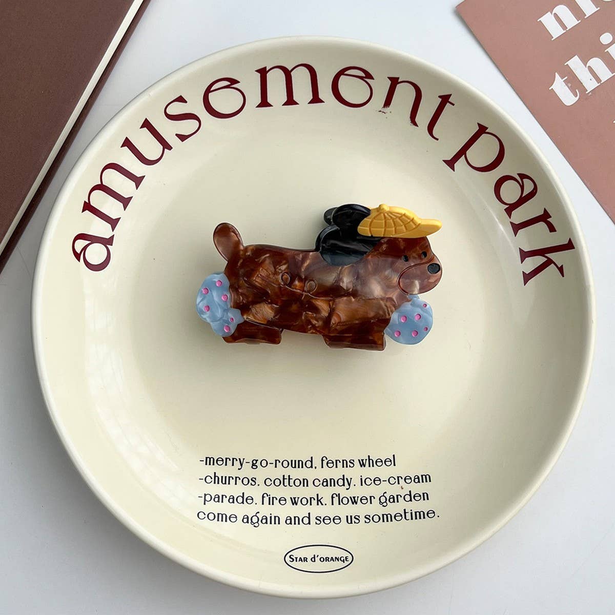 Cute Cartoon Dog Acetate Clip ?Chic Simple Hairpin