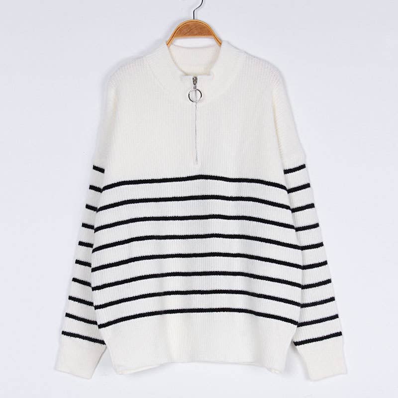 WOMEN'S ZIP-UP PULLOVER WITH MATCHING COLORS