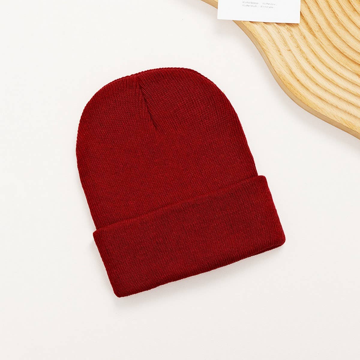 CWAH04340_MENS BLACK PLAIN KNIT BEANIE HAT POLYESTER