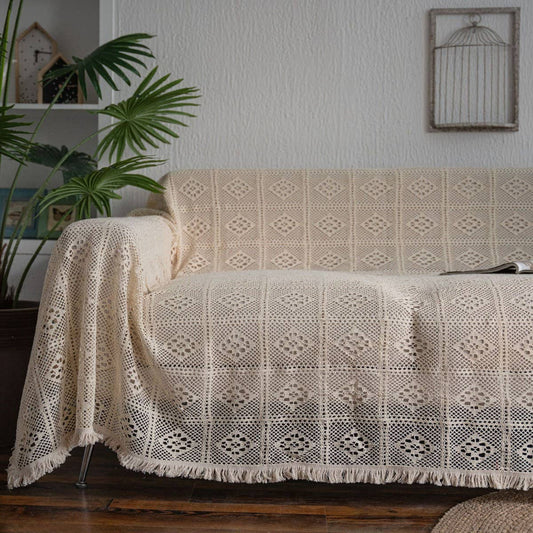 RETRO COUNTRY STYLE HOLLOW SOFA THROW_CWMM1650