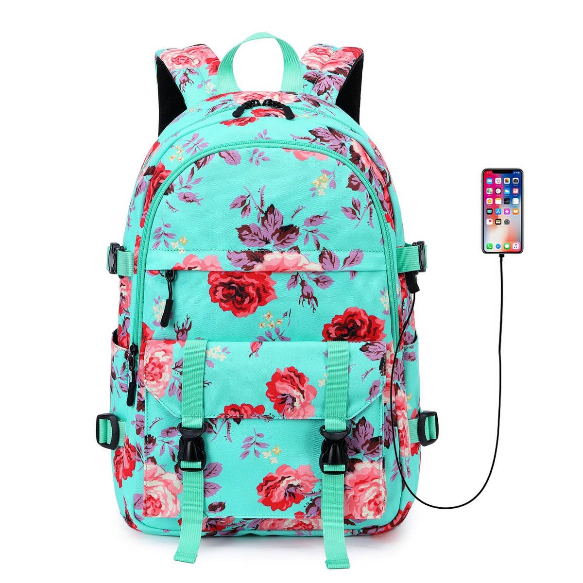 Printed Oxford Backpacks for School Girls Travel_CWAB5504