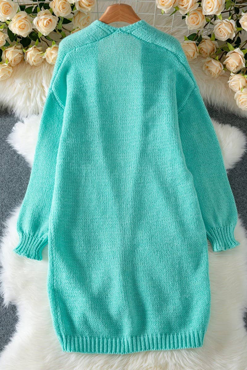 CWOCAL00569_LONG LOOSE LONG-SLEEVED KNITTED CARDIGAN