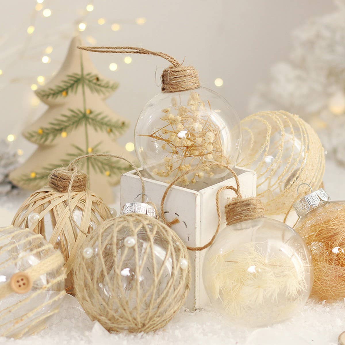 8CM PET Clear Plant Xmas Ball Ornament Set_CWMM9867