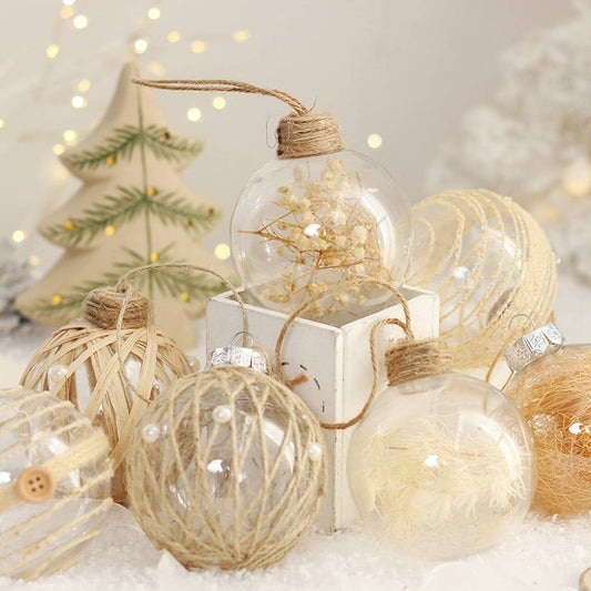8CM PET Clear Plant Xmas Ball Ornament Set_CWMM9867