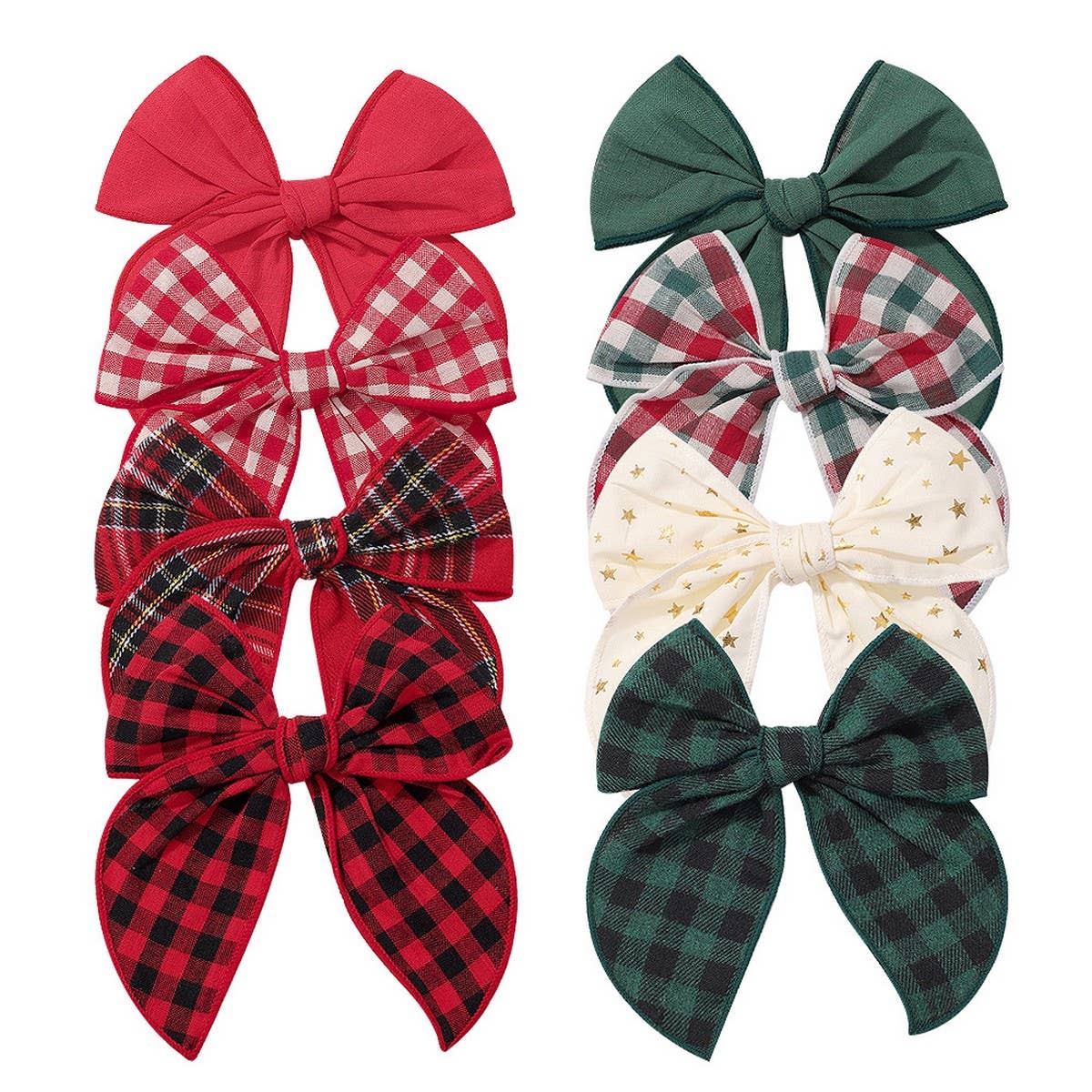 Vintage Plaid Bow Tail Hair Clip for Kids