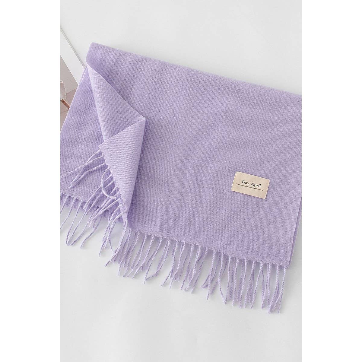 CWASC1482_SOLID COLOR MEDIUM-LENGTH WARM SCARF SHAWL NECK