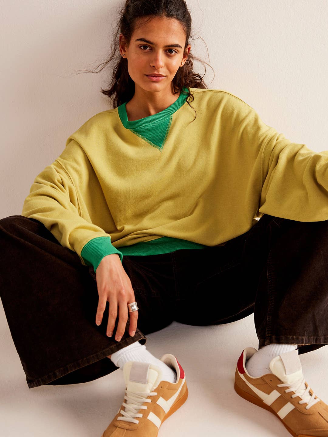 STREET STYLE COLOR COUNTER LONG SLEEVE HOODIE