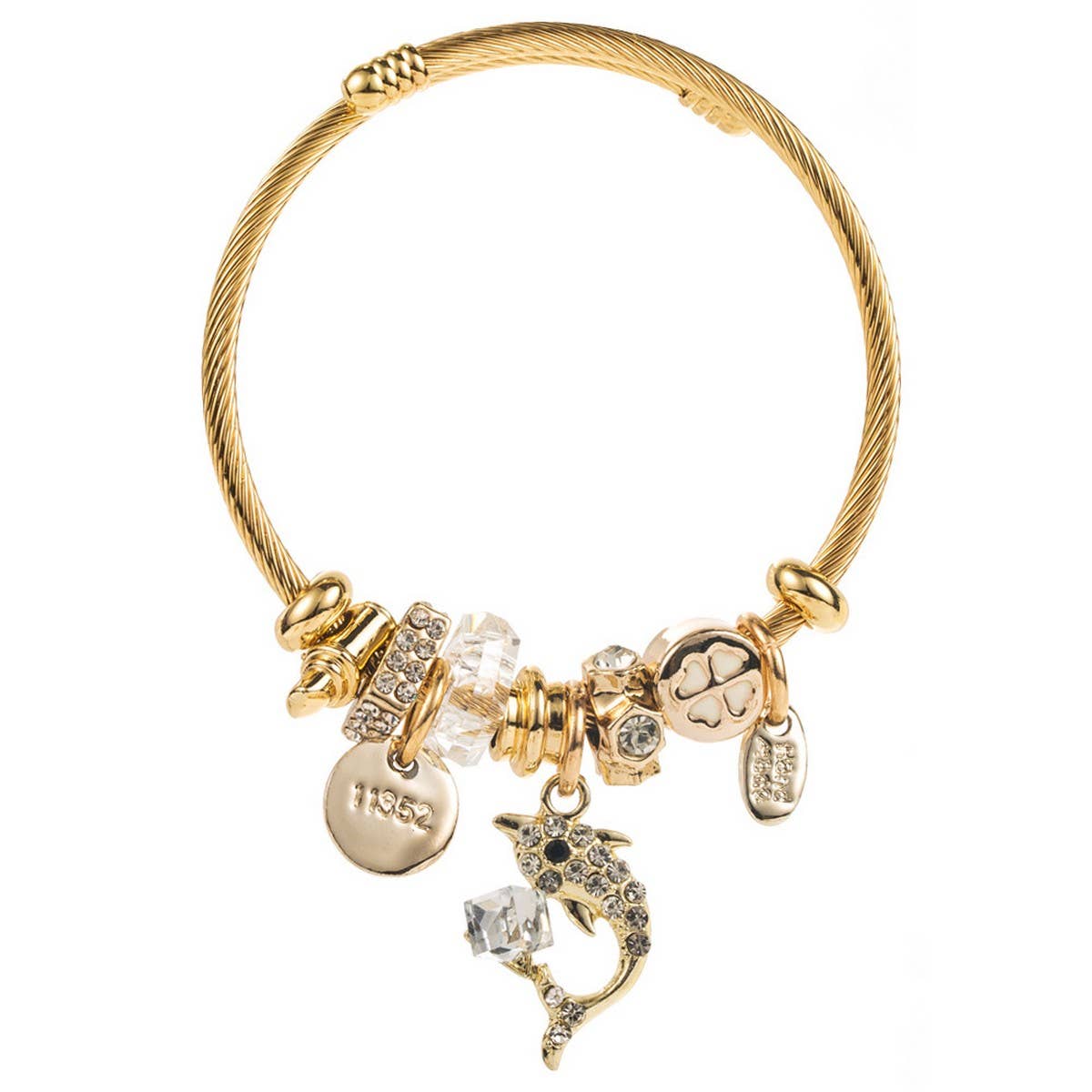 Luxury Beaded Bracelet with Dolphin Charm