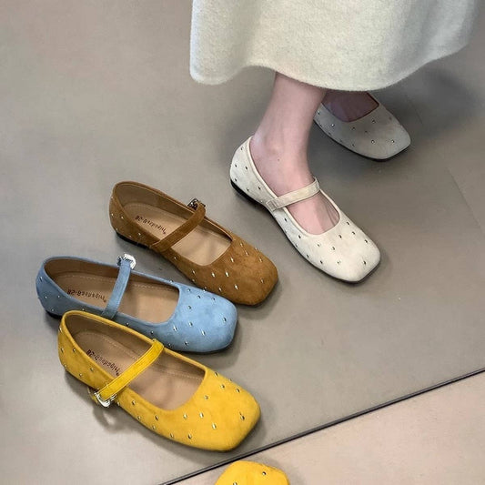 Starry Flat Mary Janes with Square Toe_CWSHF0109