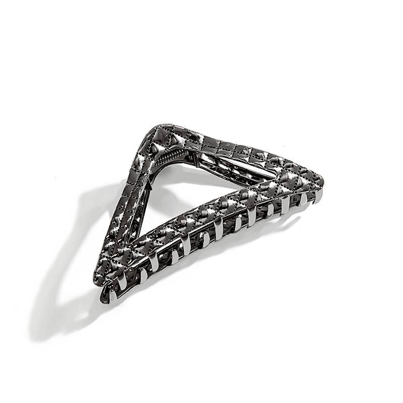 Geometric dark elegant metal clipper hair clips