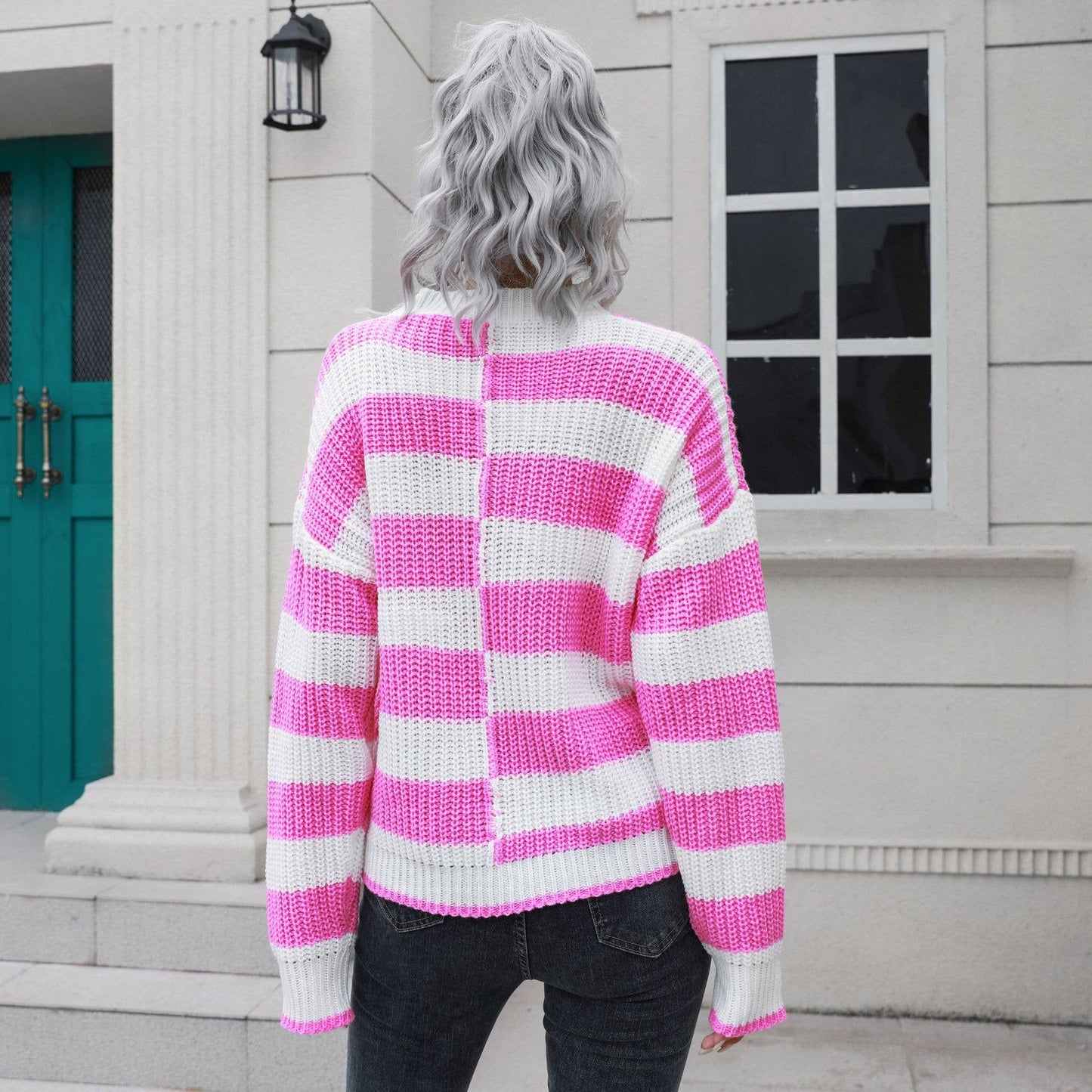 STRIPED SWEATER FALL AND WINTER LONG SLEEVES