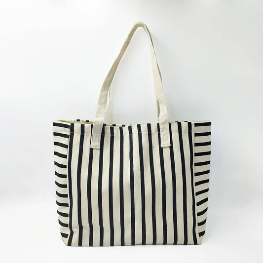 NEW STRIPED LARGE CAPACITY CANVASBAG_CWAB2136