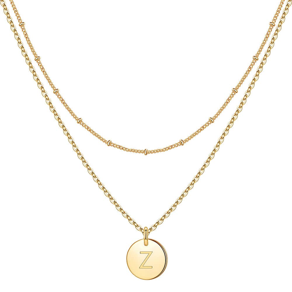 Circular 26-letter light luxury collarbone chain