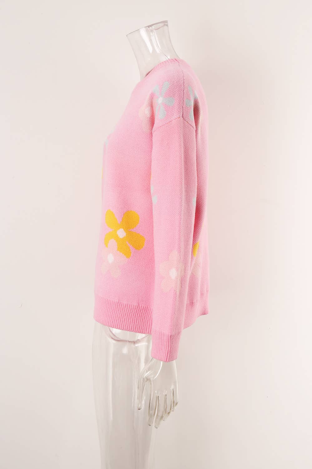 WOMEN'S PRINTED PULLOVER FLORAL SWEATER