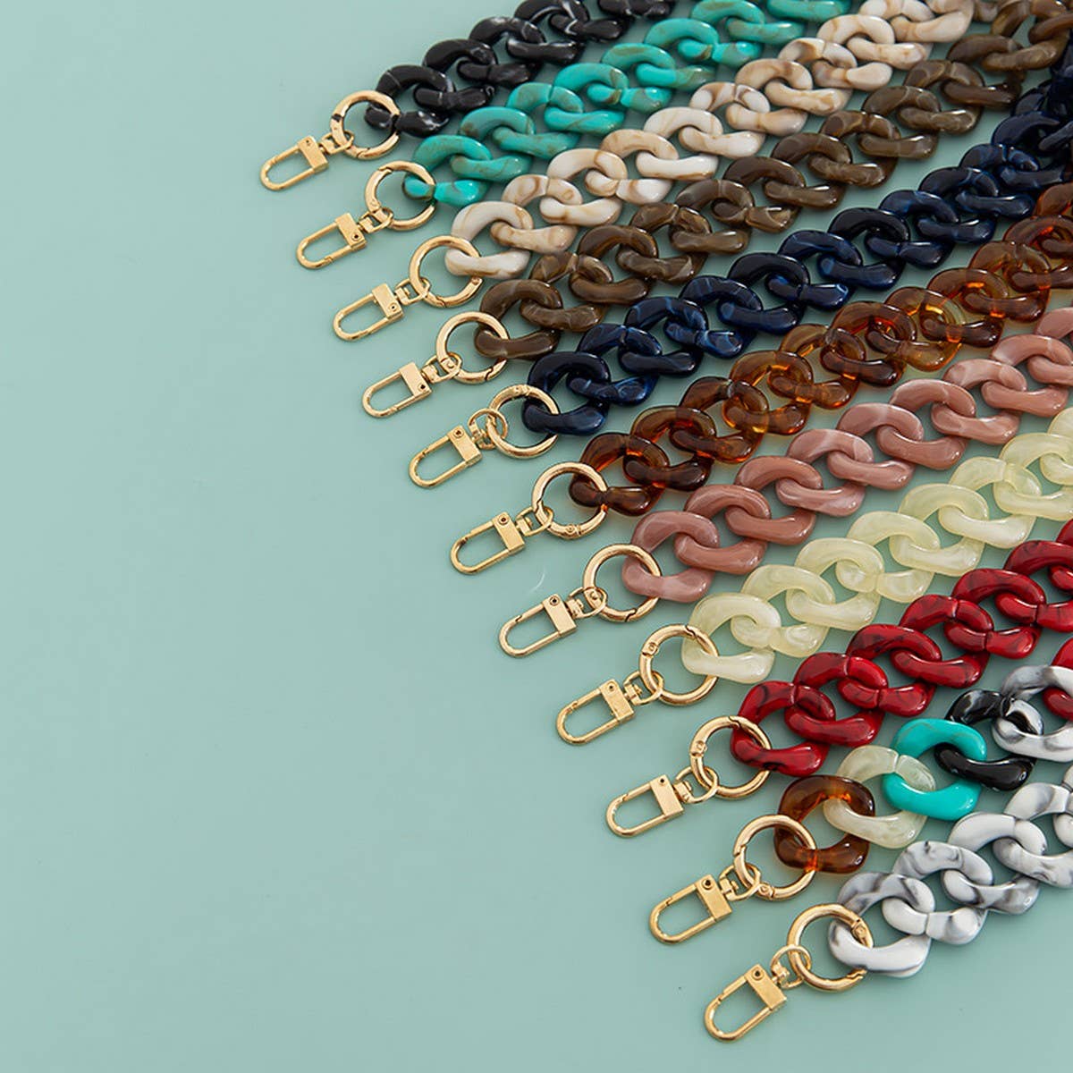 47in" Acrylic Diamond Bag Strap -Colorful Chain_CWMM5058