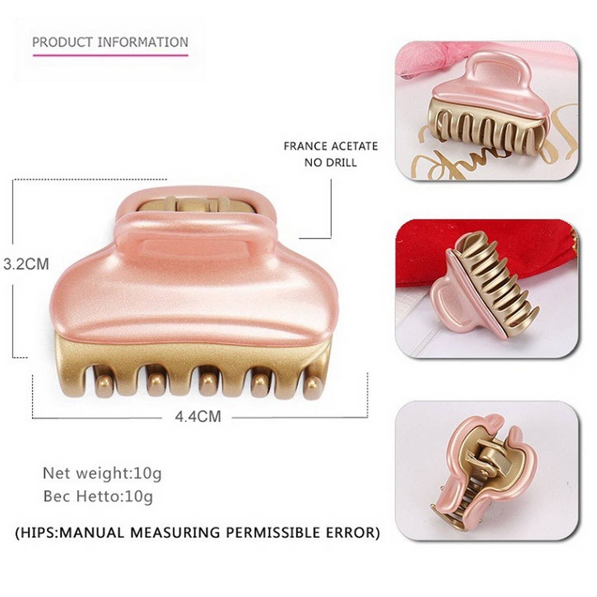 ACETATE GLOSSY MEDIUM SIZE HAIRPIN_CWAHA4242