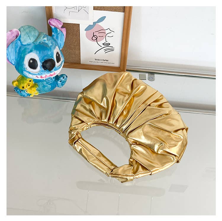 Fashionable individual versatile pleated handbag