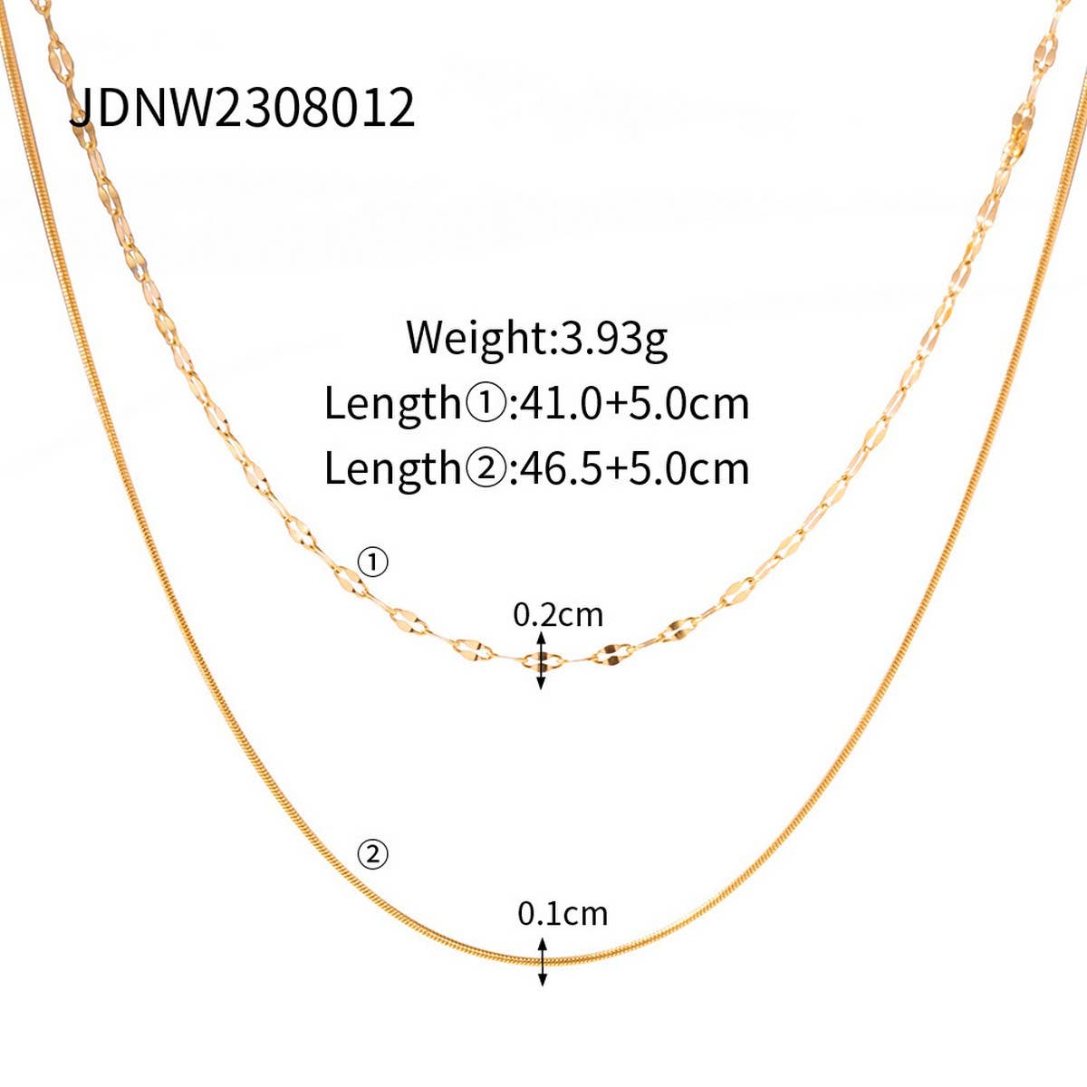 THE NICHE COLD STYLE STACKED CLAVICLE CHAIN_CWAJE1433