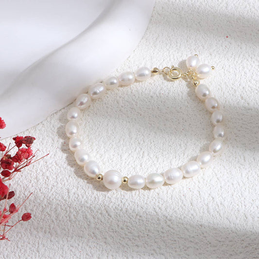 Purple freshwater high-end pearl bracelet