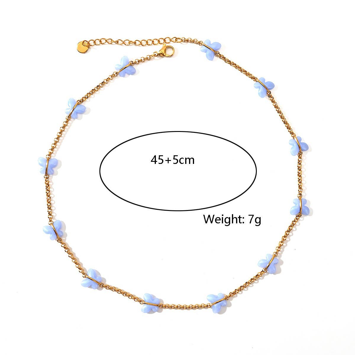 Minimalist 18K Steel Butterfly Ocean Pendant