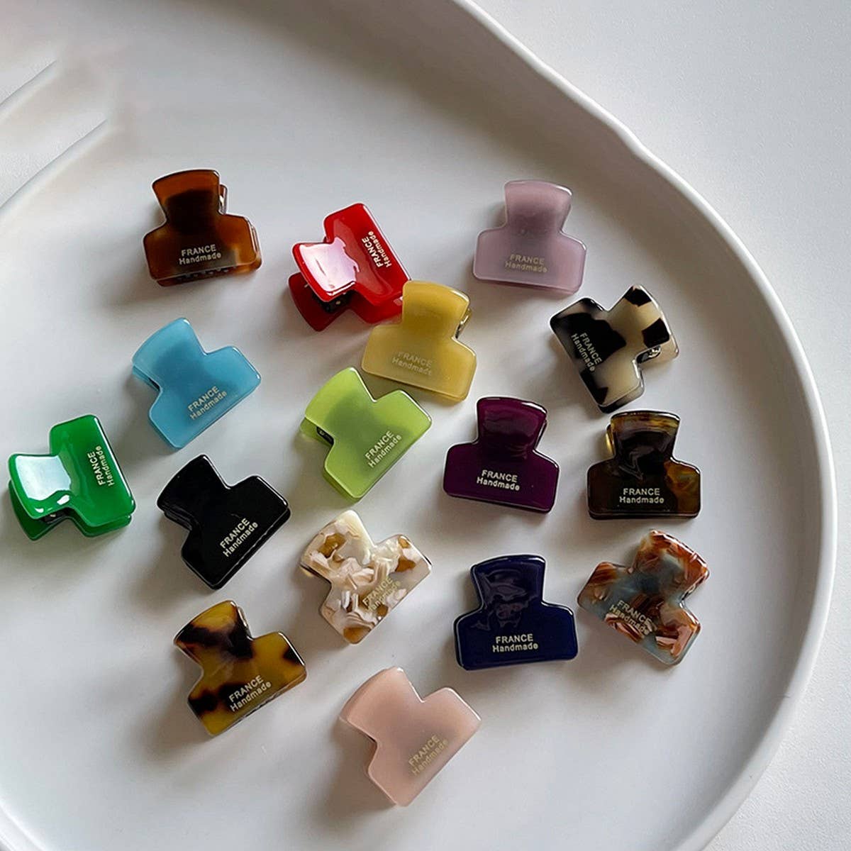 Minimalist Gold-Tone Mini Tortoise Hair Claw