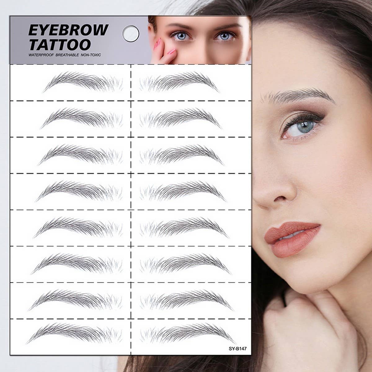 6D Waterproof Eyebrow Tattoo Stickers Realistic_CWMM8264