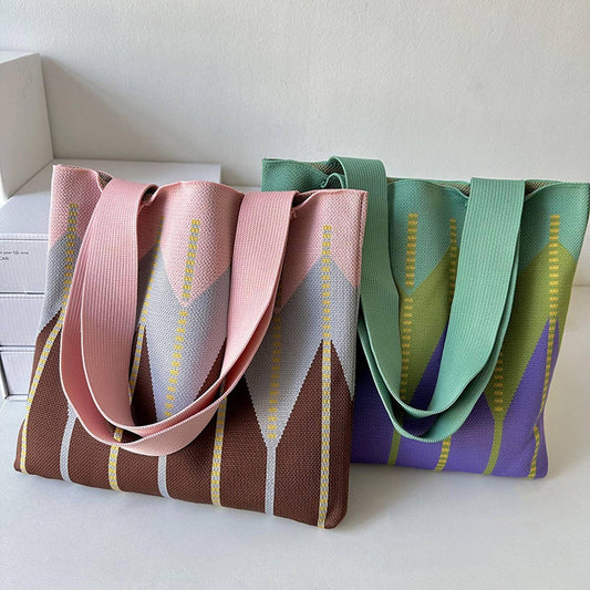 WOMEN LARGE CAPACITY WOVEN TOTE BAG_CWAB3082