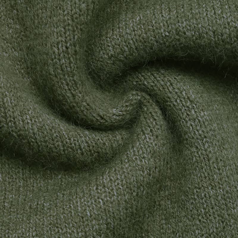 Sexy casual backless V-neck solid color sweater