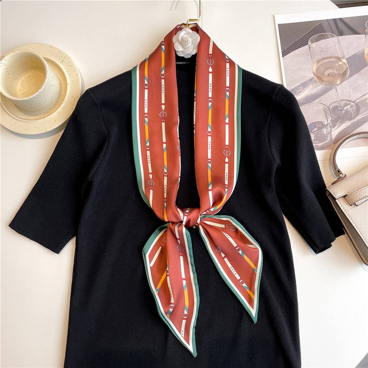 POLKA DOT THIN FASHIONABLE ALL-MATCH HEAD SCARF_CWASC1517