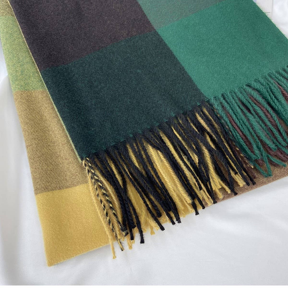 Warm Plaid Scarf Shawl for Women--Soft Winter Wrap