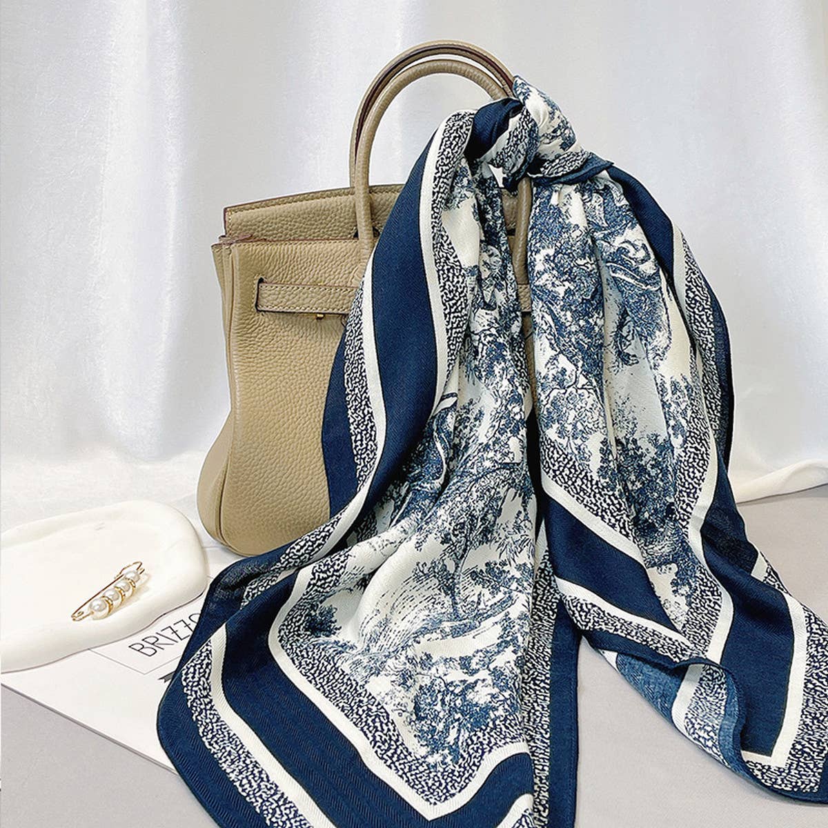 Ink Art Velvet Scarf ? Winter Square Shawl 90cm