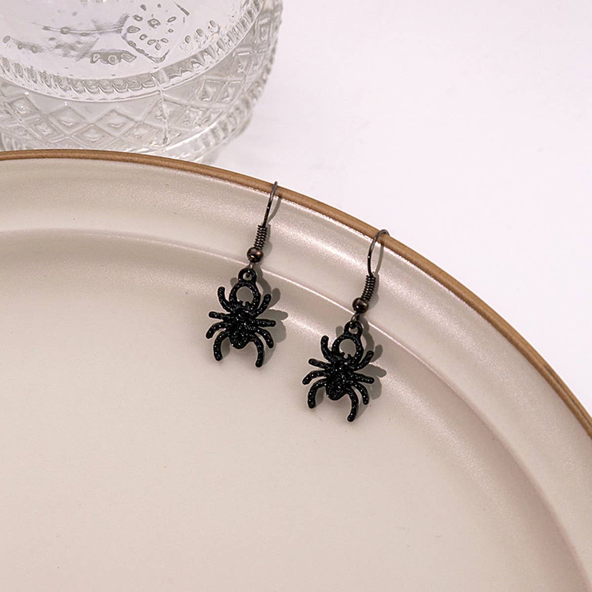 HALLOWEEN GHOST SPIDER WEB EARRINGS