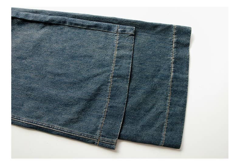 Retro high-waisted simple loose wide-leg jeans