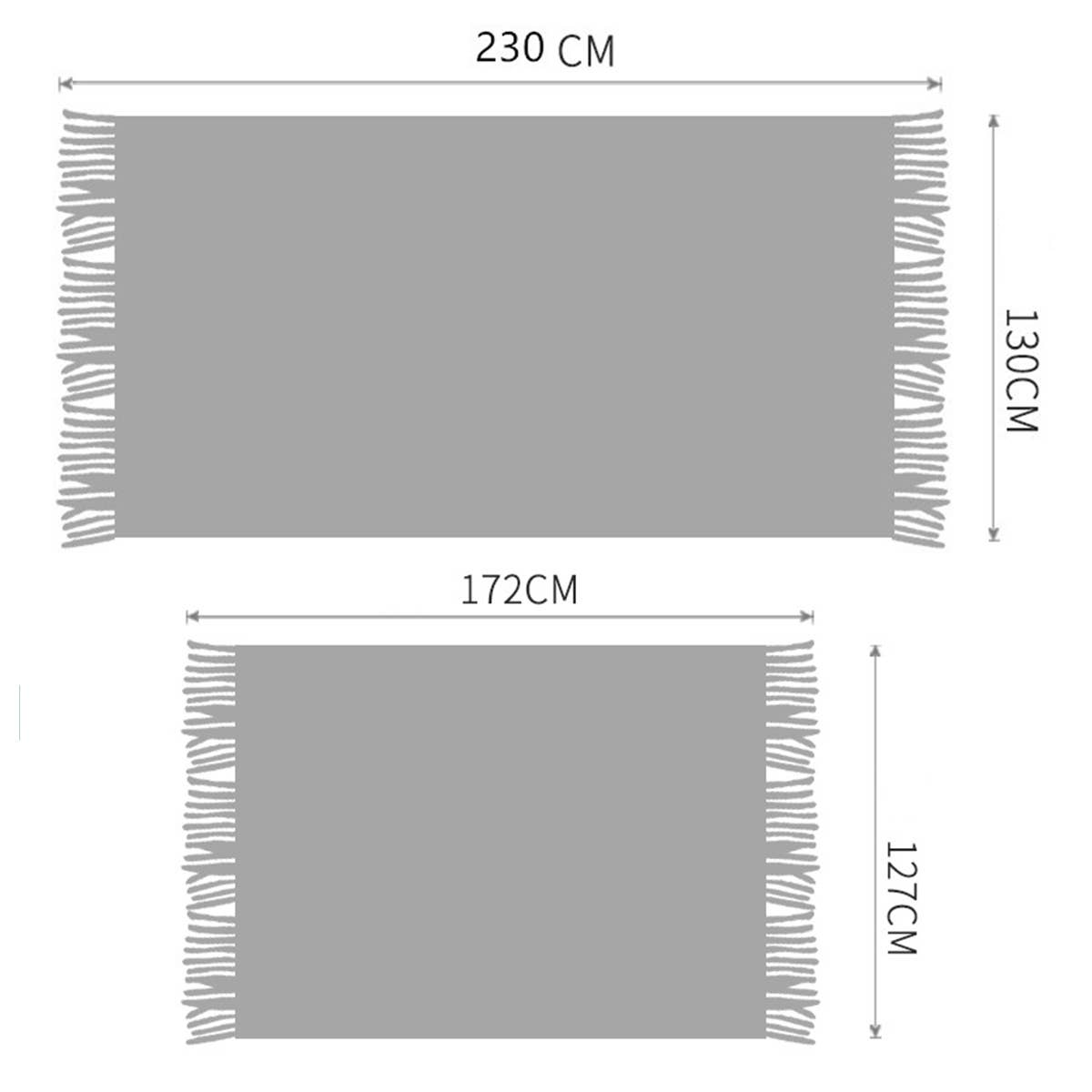 KNITTED SOLID COLOR SOFA BLANKET SHAWL BLANKET