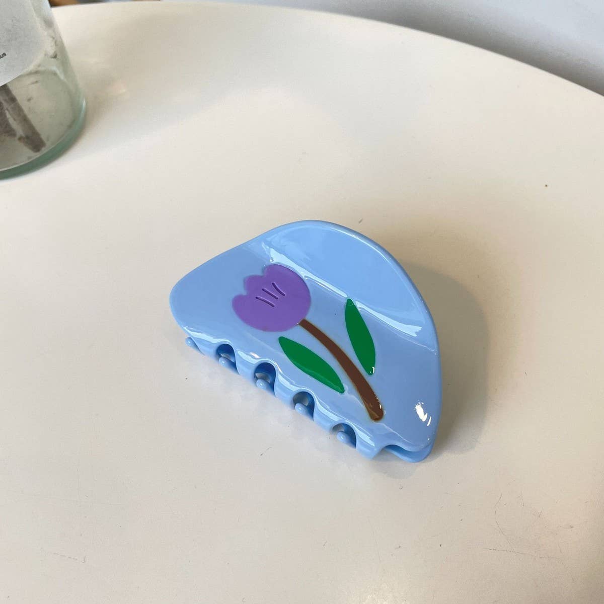 French Rose Acetate Hairpin Simple Temperament