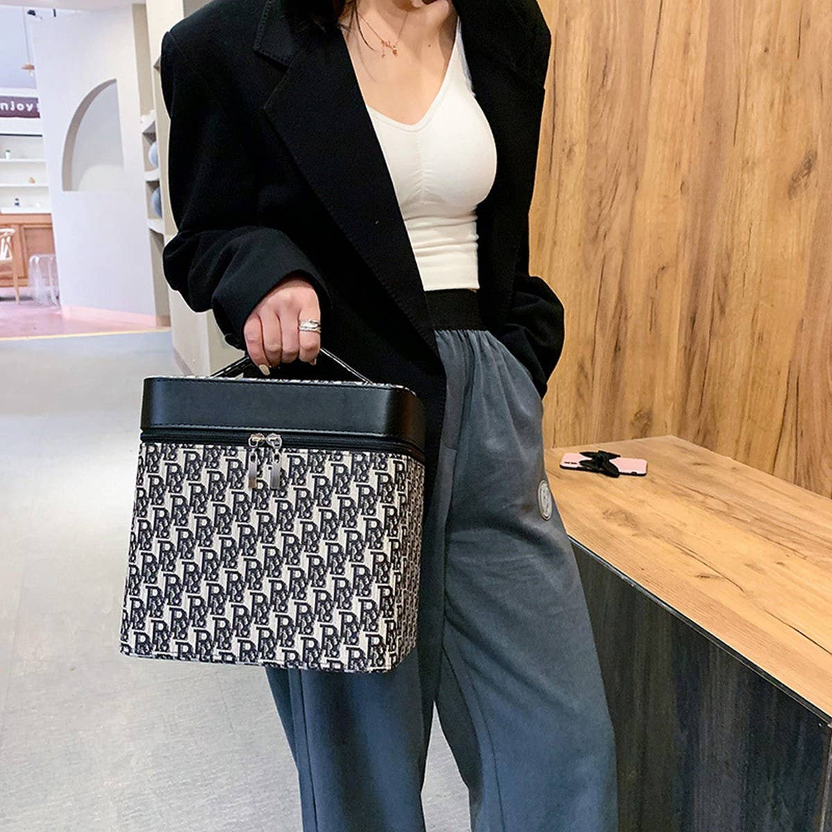 NEW DOUBLE-LAYER LARGE CAPACITY COSMETIC BAG_CWAB4495