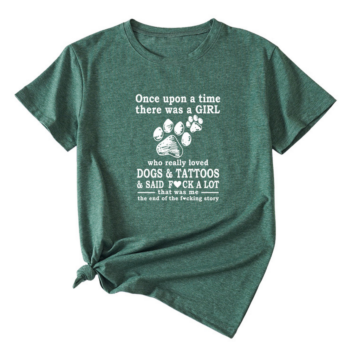 Women's Casual Tee ? Letter Graphic Print