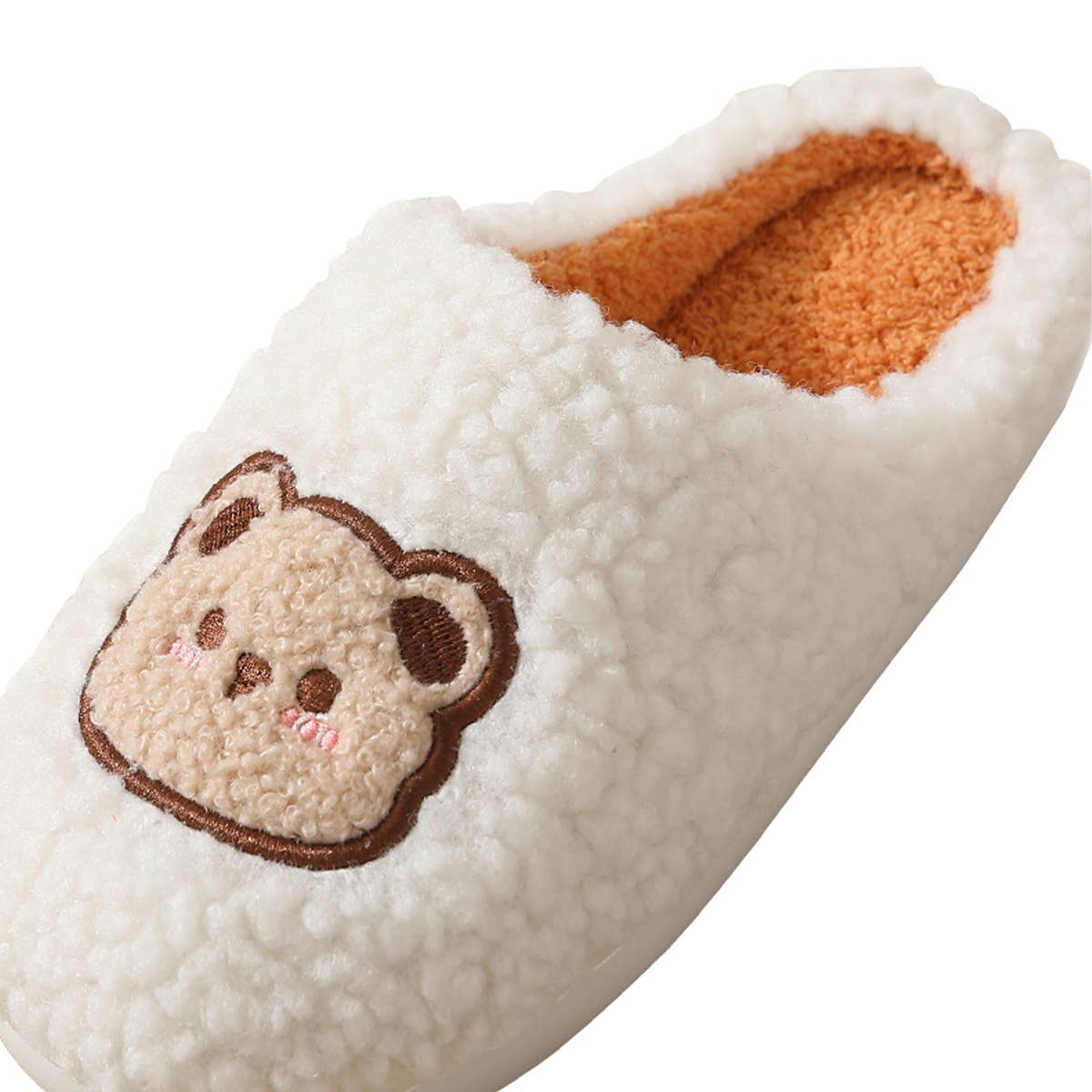 CUTE CARTOON BEAR PLUSH WARM COTTON SLIPPERS