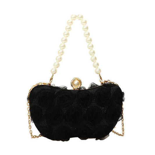 Floral hand-held Chinese-style crossbody bag