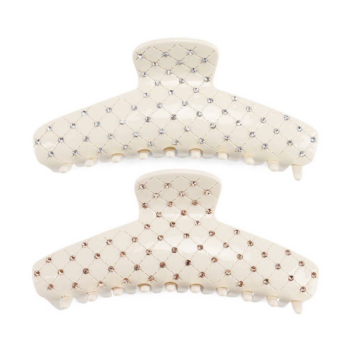 Mesh Rhinestone Hair Claw, Large Shark Clip