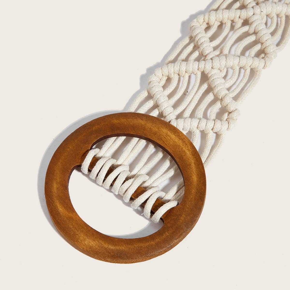 CWABE1185_PP STRAW BRAIDED BELT WOMEN'S ROUND BUCKLE BELT