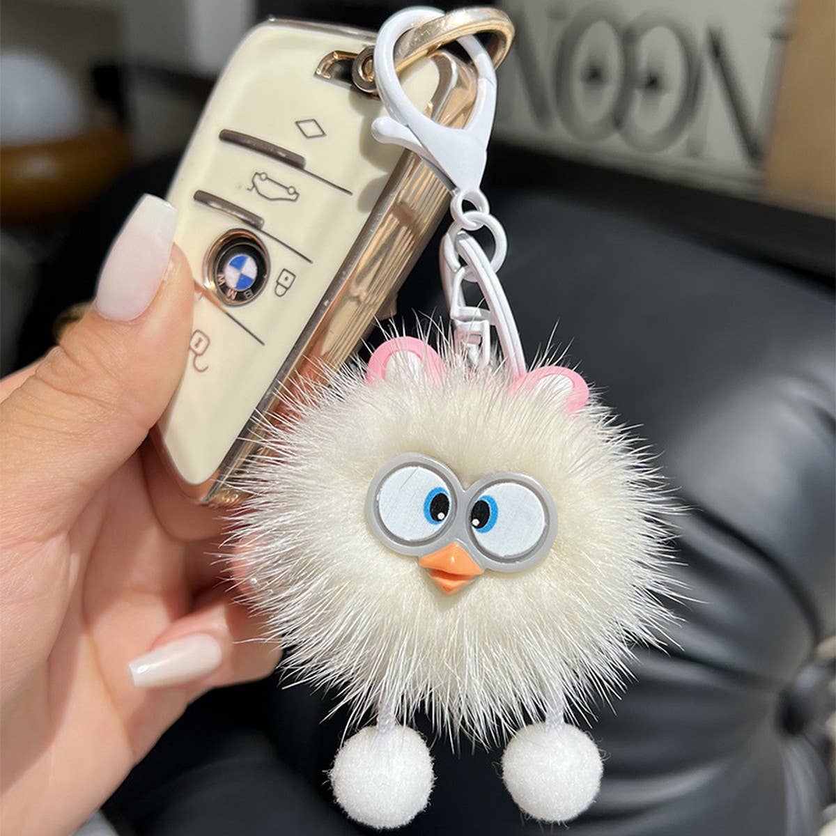 CUTE LITTLE YELLOW DUCK CAR KEYCHAIN BAG PENDANT