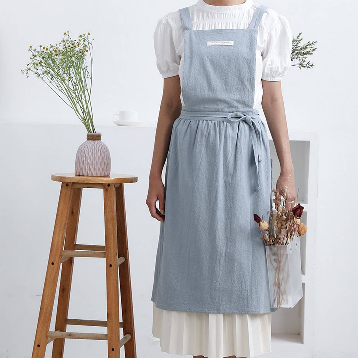 CWMM1835_Cotton And Linen Household Kitchen Apron