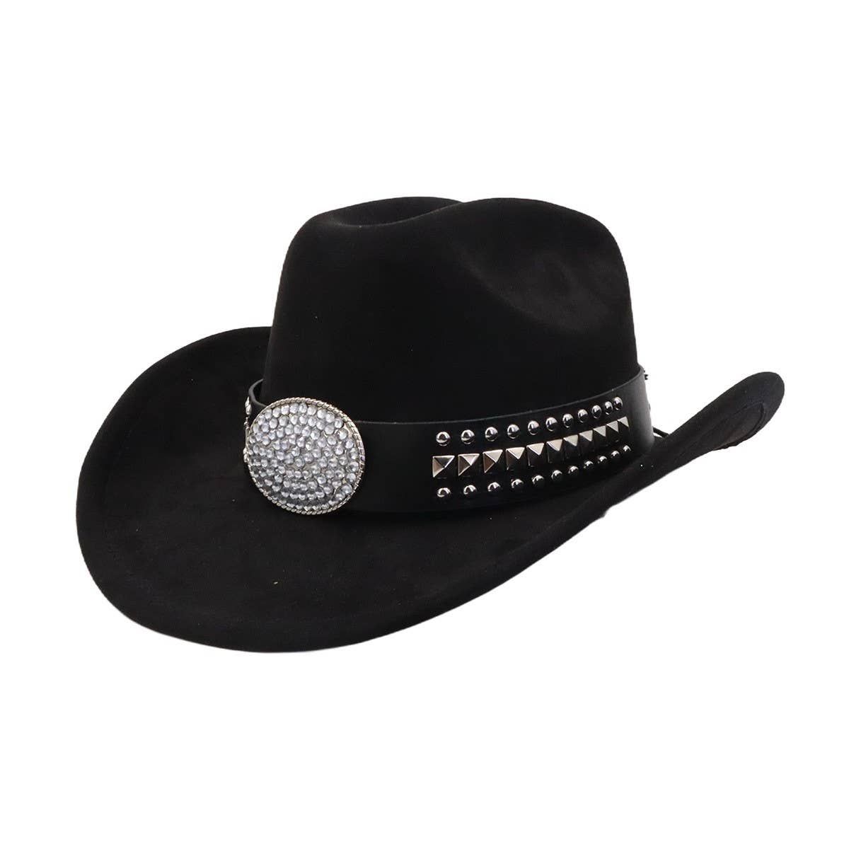 Men & Women Suede Cowboy Fedora Hat Western_CWAH04505